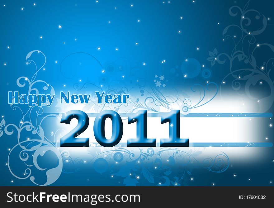New year 2011 illusatrated wallpaer