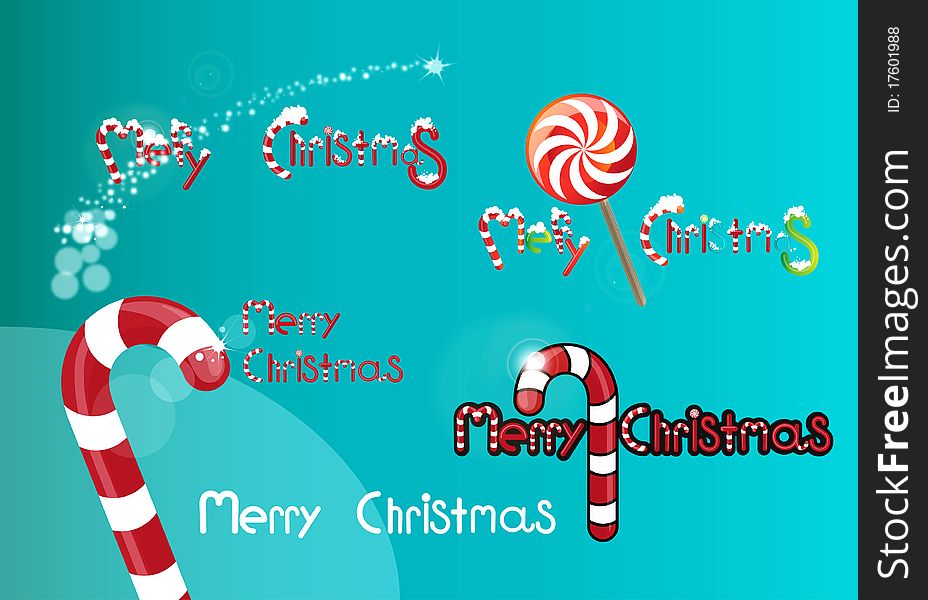 Logo of lollipops and candies. logo Merry Christmas!. Logo of lollipops and candies. logo Merry Christmas!