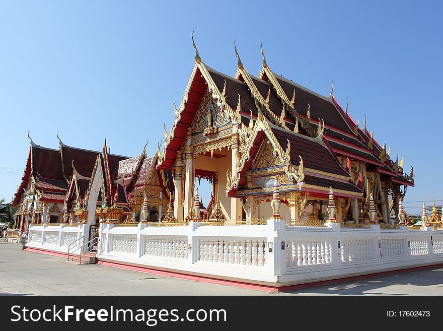 Thai Temple in Northeast Thailand. Thai Temple in Northeast Thailand