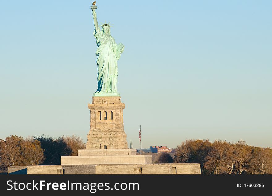 Statue of Liberty, New York, in the fall