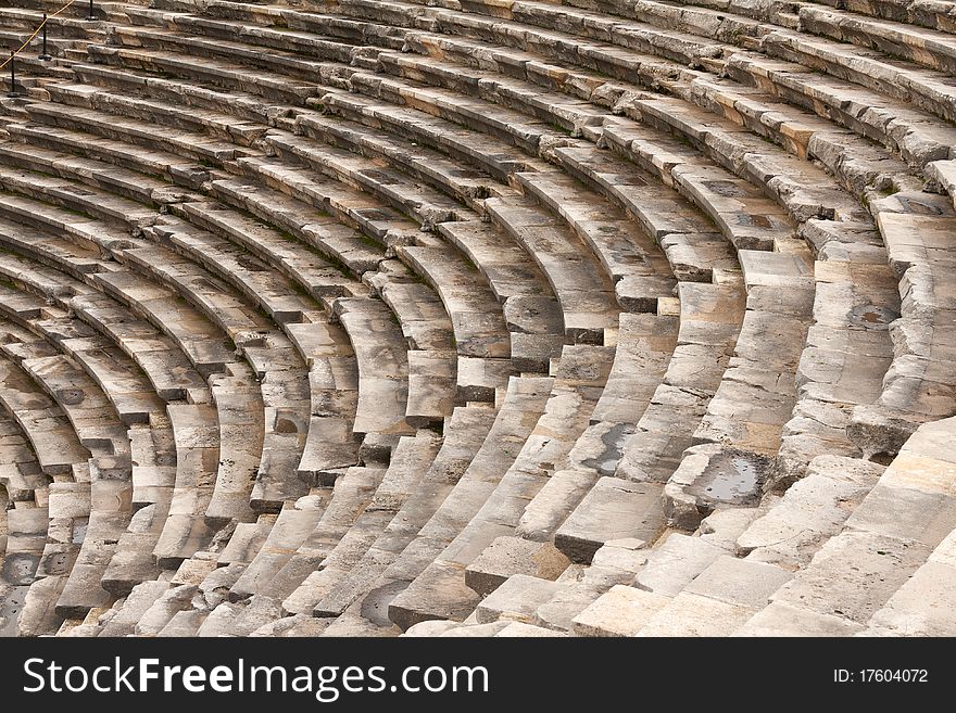 The ancient amphitheater in Side, Turkey