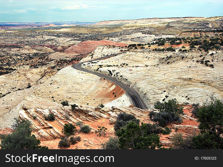 Mountain Road in Utah national park