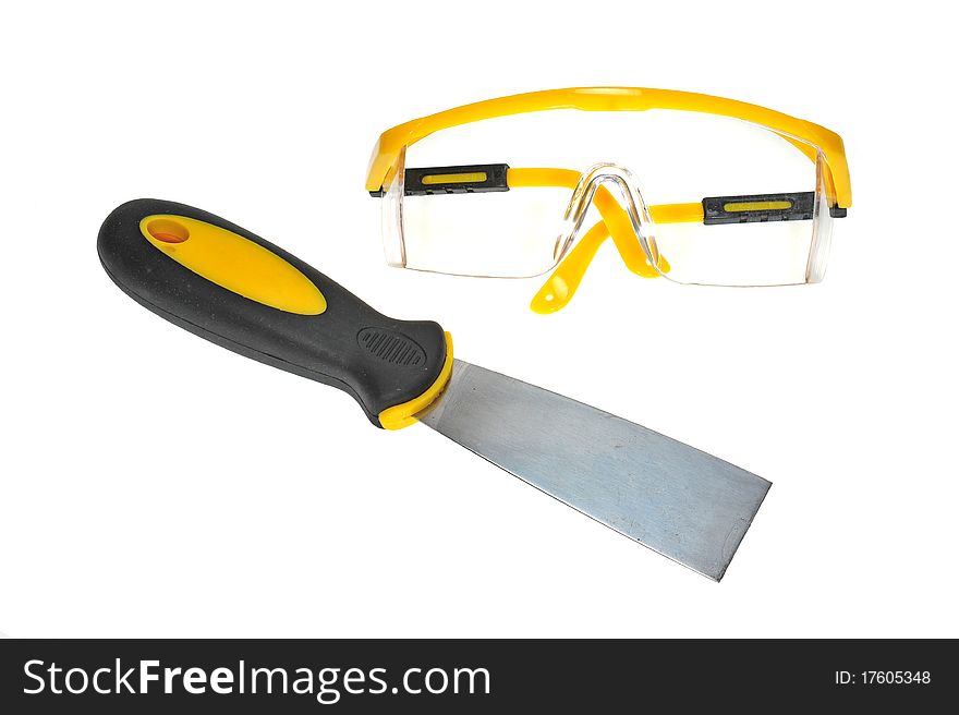 Putty Knife And Goggles