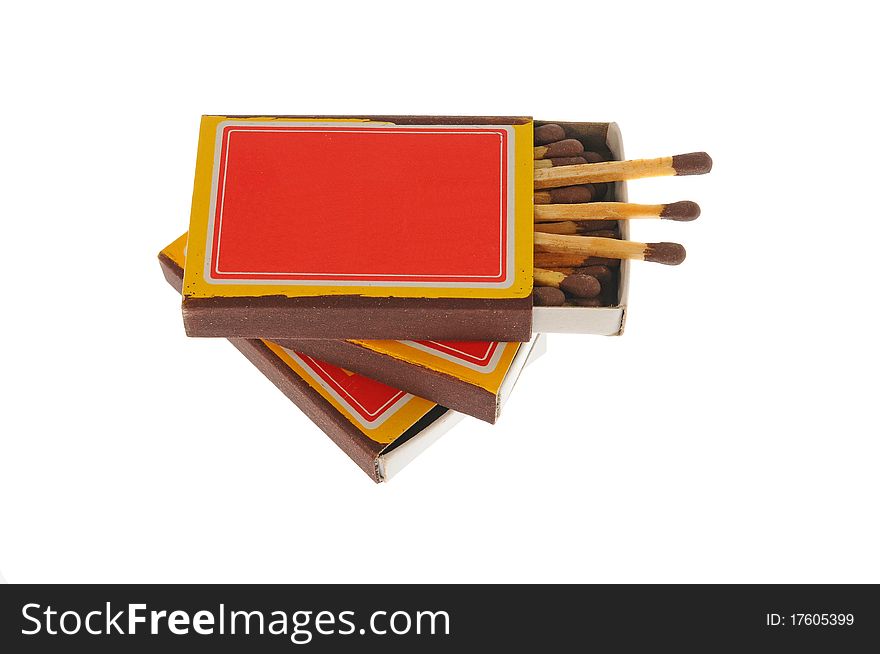 Match Boxes With Match Sticks Sticking Out. Match Boxes With Match Sticks Sticking Out
