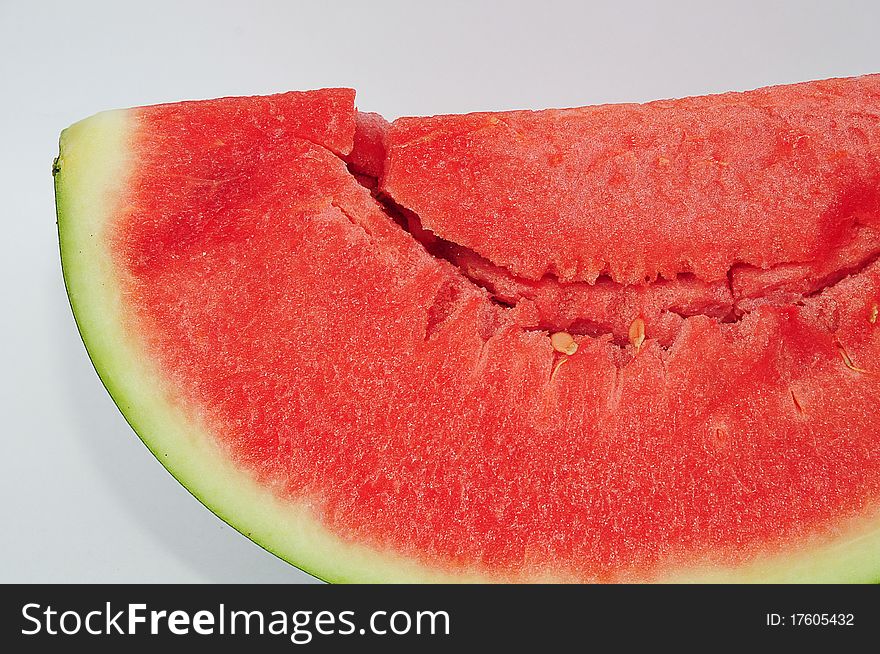 Closeup Image Of a Slice Of Red Watermelon