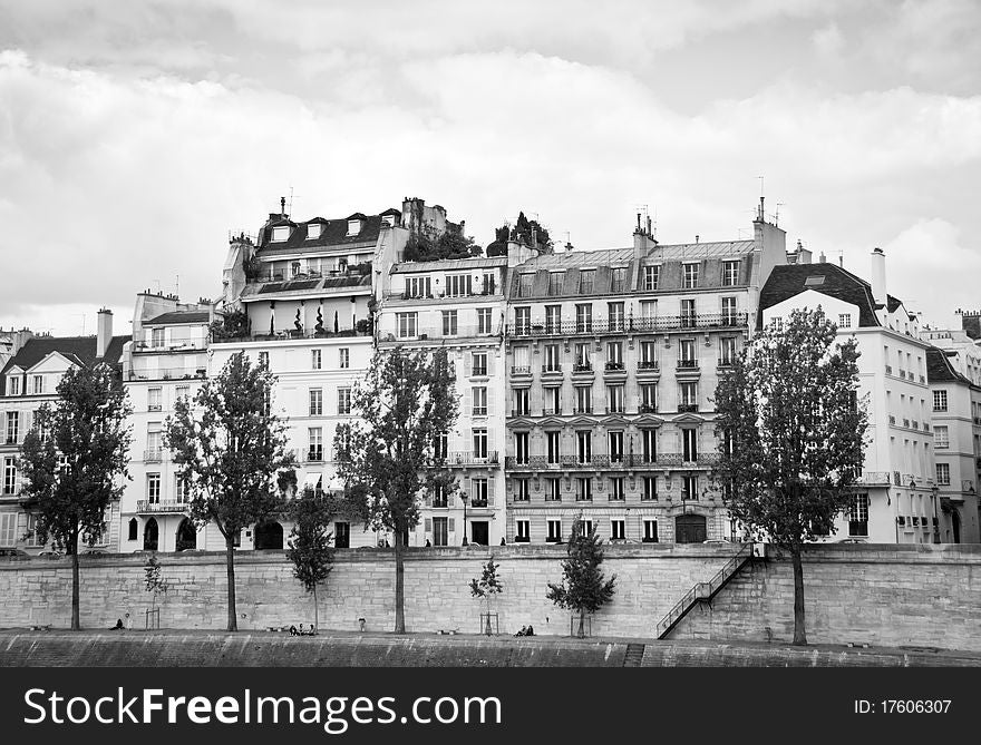 Parisian Buildings On The Seine