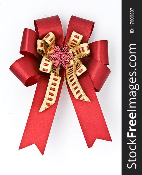 Ribbon bow for gift box. Ribbon bow for gift box