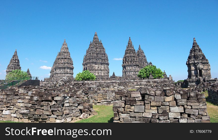 Prambanan temple compounds - the tallest and most beautiful, largest hindus temple in the world