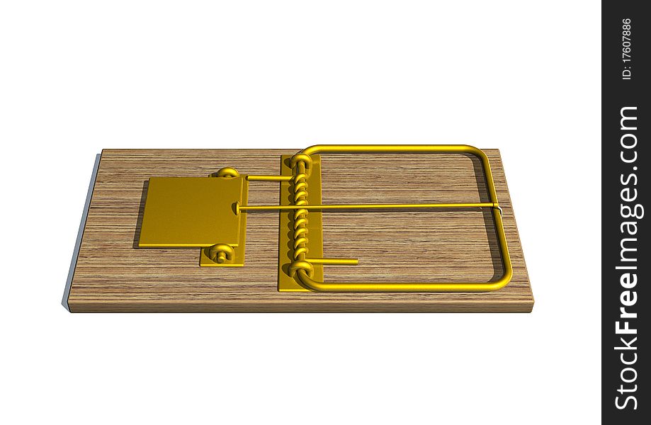 Mouse Trap isolated on white. Mouse Trap isolated on white
