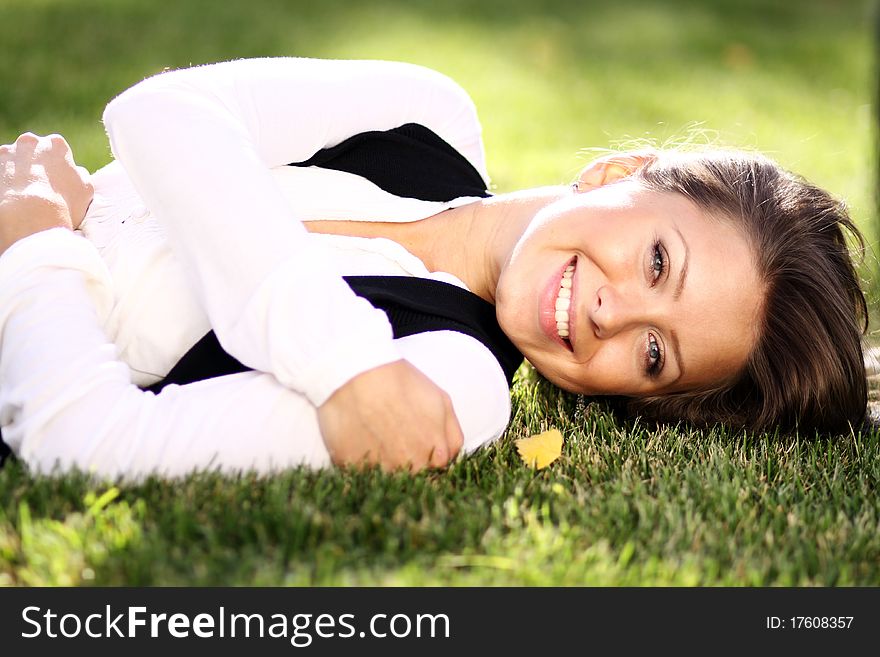 Portrait Of A Happy Young Woman Smiling