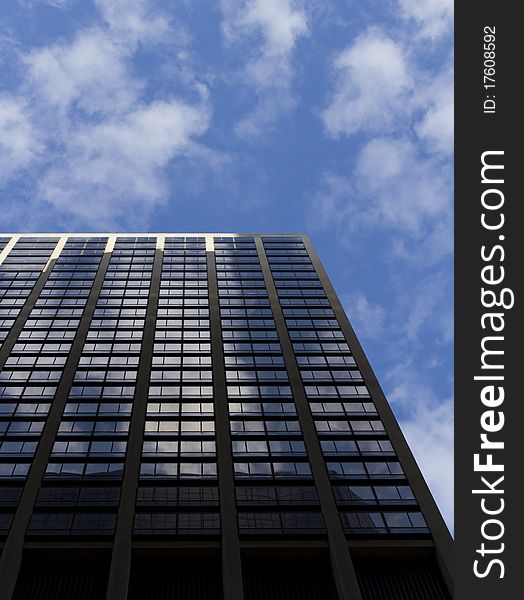 Office building with a nice clear blue sky in the background. Office building with a nice clear blue sky in the background