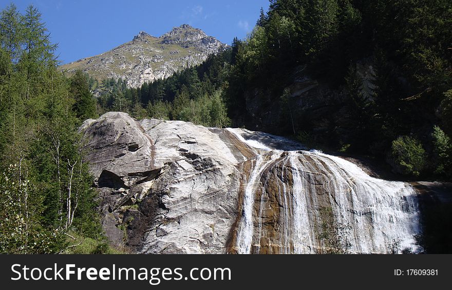 Beoutiful waterfall in the mountain