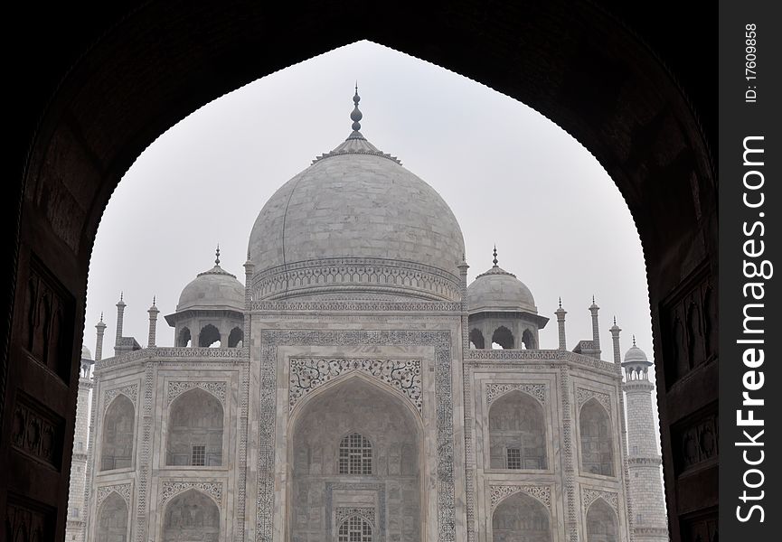 Taj Mahal, famous mausoleum at India