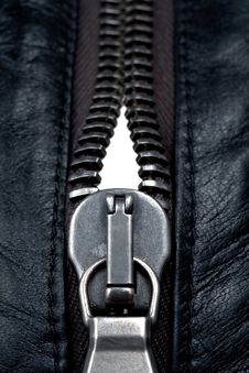 Metal Zipper Lock Royalty Free Stock Photography