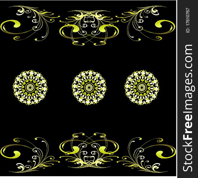 Vector eps10. A monophonic background of wallpaper with patterns and the accented circles