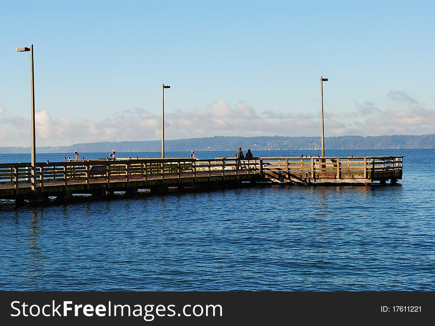 Pier in Puget Sound, Washington