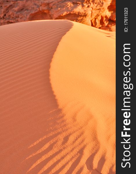 Sand dune in Wadi Rum, Jordan