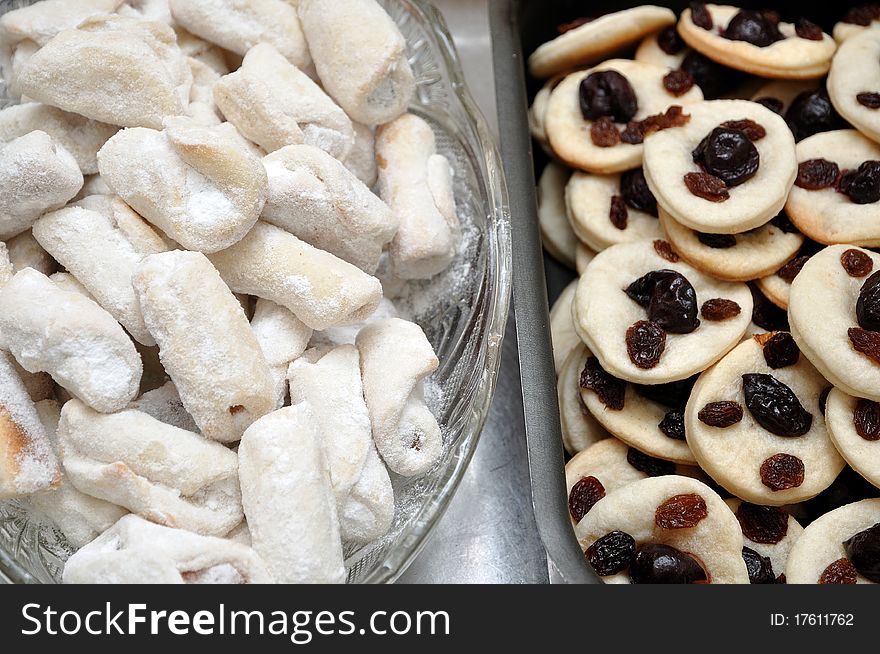 Baked cookies at Christmas time. Baked cookies at Christmas time