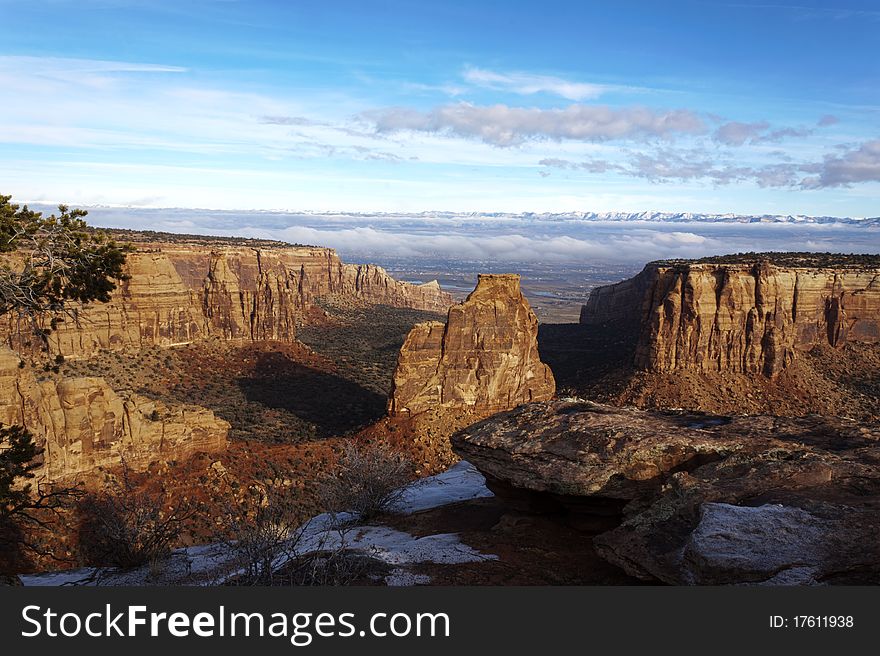 View of Independence Monument in the Colorado National Monument.