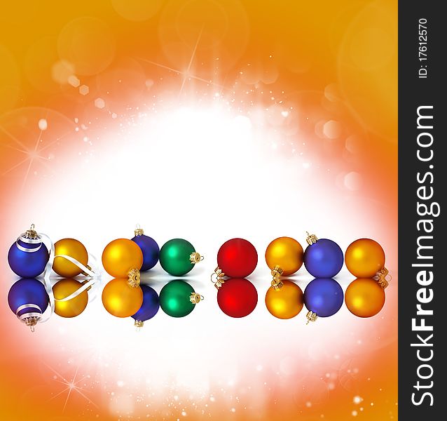 �ollection of christmas spheres