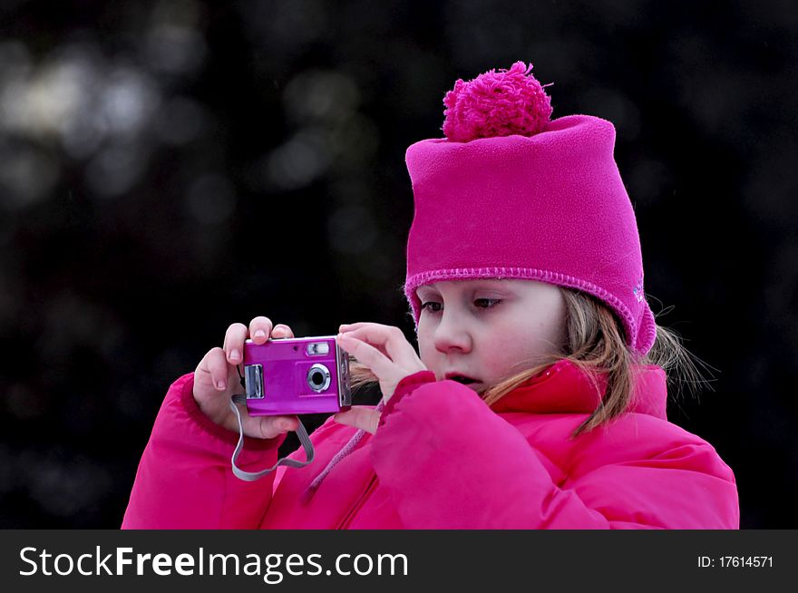 Young girl photographer