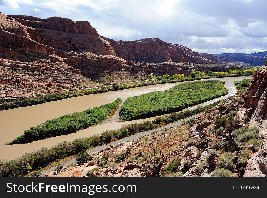 Moab Portal View of Colorado River in Utah