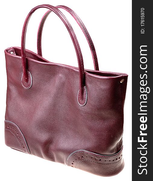 Woman's leather cherry bag