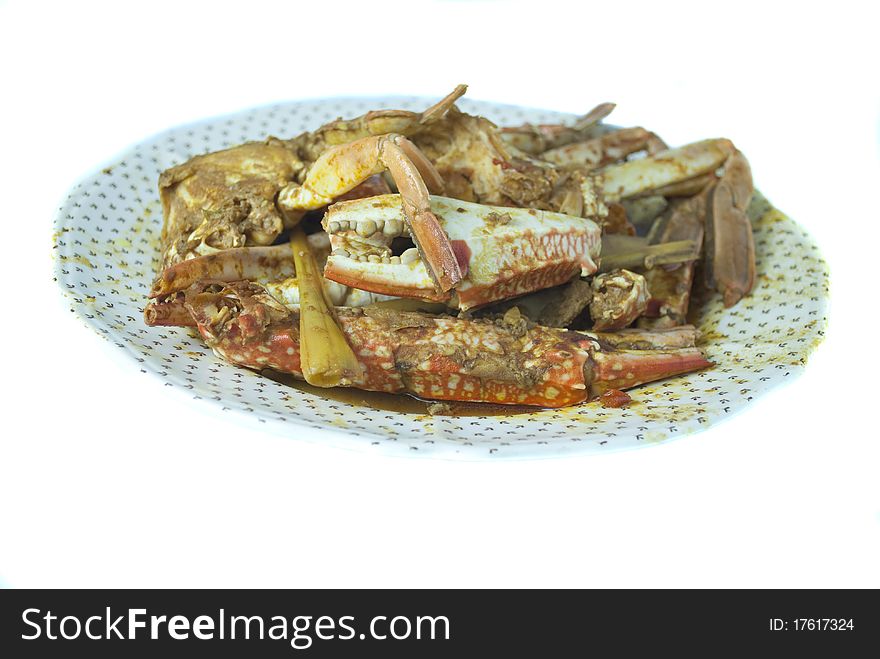A plate of fresh crabs