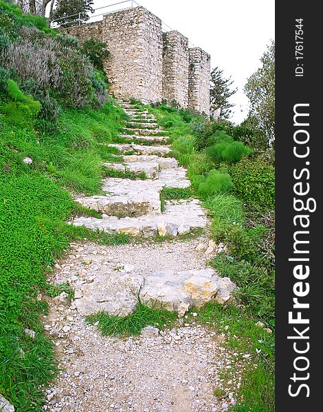 Kantara castle in Northern Cyprus.The origins of the castle go back to the 10th century.