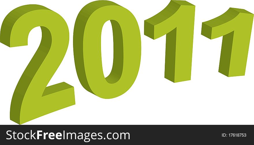 3d image of year 2011
