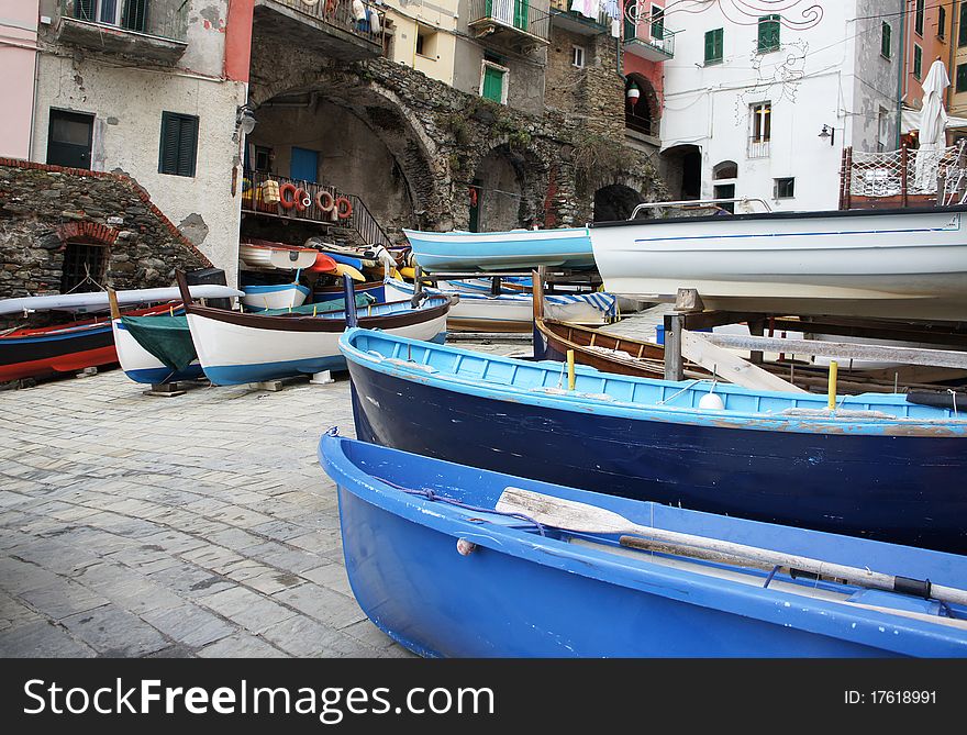 View of riomaggiore nice village near la spezia