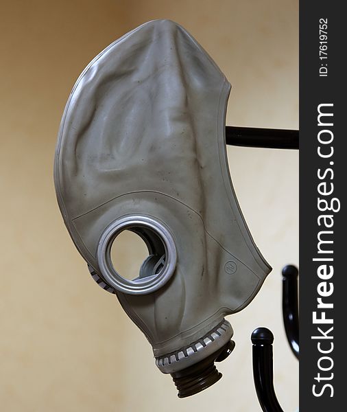 Image of the old gas mask for chemical protection.