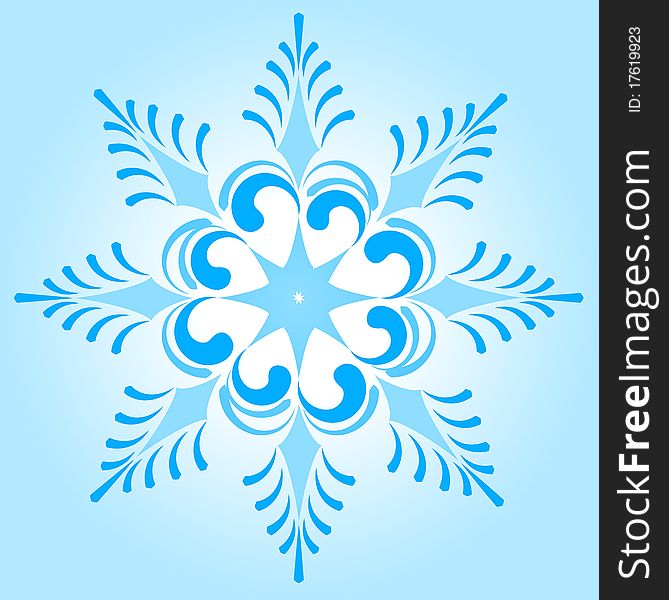 Snowflake winter illustration illustration for a design