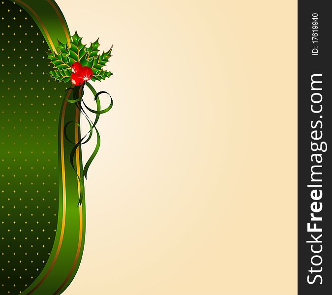 christmas background with fir-tree illustration for a design