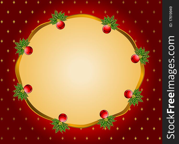 Christmas Background With Bolls