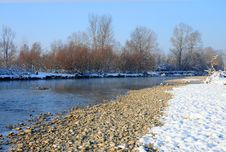 Rocky River Covered By Snow Royalty Free Stock Image Rocky River Covered By Snow Royalty Free Stock Image