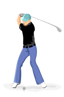 Golf Player Stock Photo