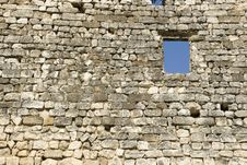Old Wall, Blue Sky. Stock Photo Old Wall, Blue Sky. Stock Photo