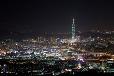Night Scenes Of The Taipei City, Taiwan Royalty Free Stock Photo Night Scenes Of The Taipei City, Taiwan Royalty Free Stock Photo