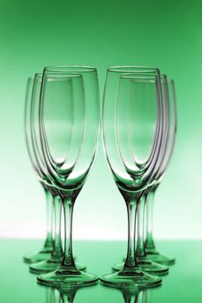 Empty Champagne Glasses Royalty Free Stock Image Empty Champagne Glasses Royalty Free Stock Image