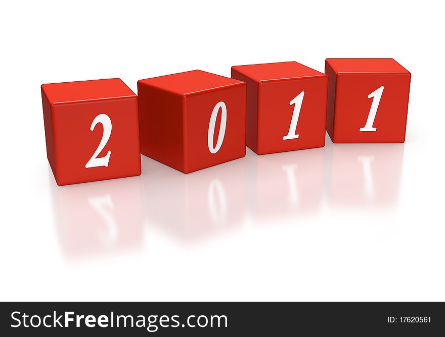 Cubes or Dice Depicting the year 2011