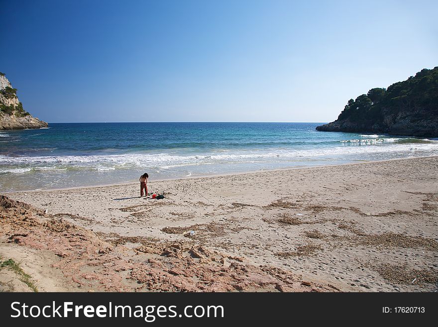 Alone At Trebaluger Beach