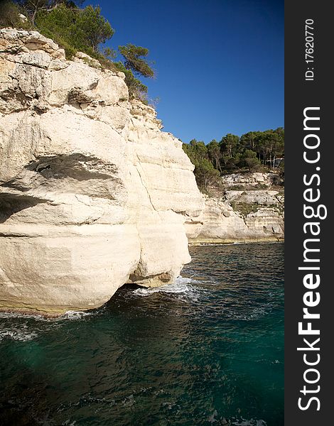 Mediterranean sea at Menorca island in Spain. Mediterranean sea at Menorca island in Spain