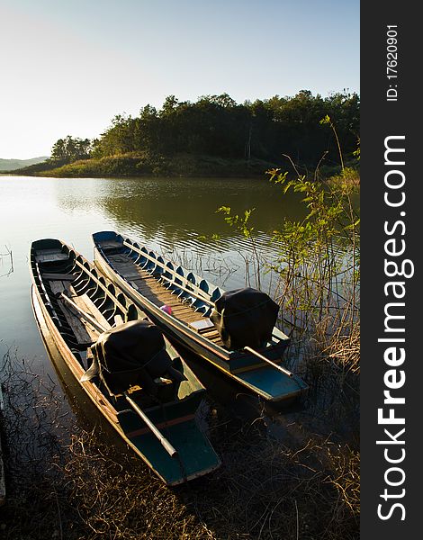 Boats on the bank