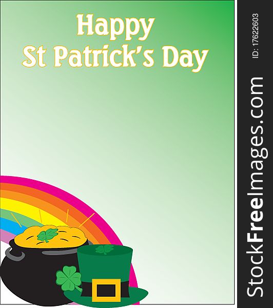 Happy St-Patrick themed background illustration in vector