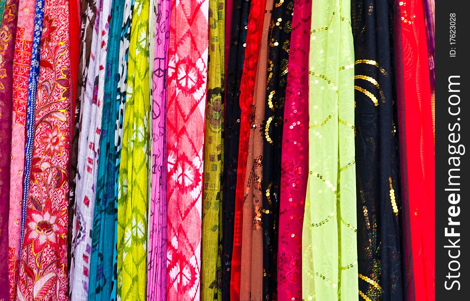 Colorful of fabric use for background