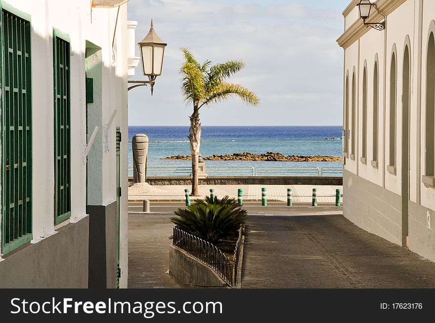 One of the charmful streets in Arrecife, Lanzarote. One of the charmful streets in Arrecife, Lanzarote