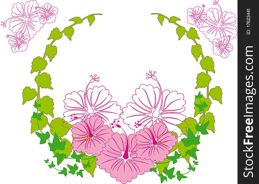 Wreath Flower Spring Illustration  Landsca