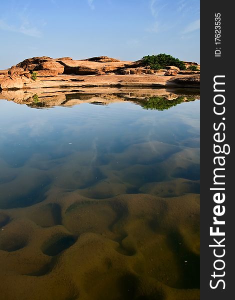 Amazing with big stone field at Thailand like a grand canyon. Amazing with big stone field at Thailand like a grand canyon