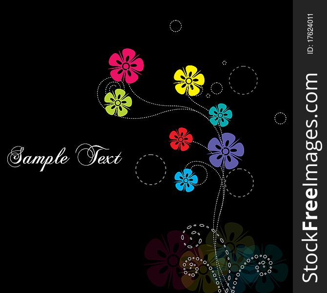 Illustration of abstract floral background
